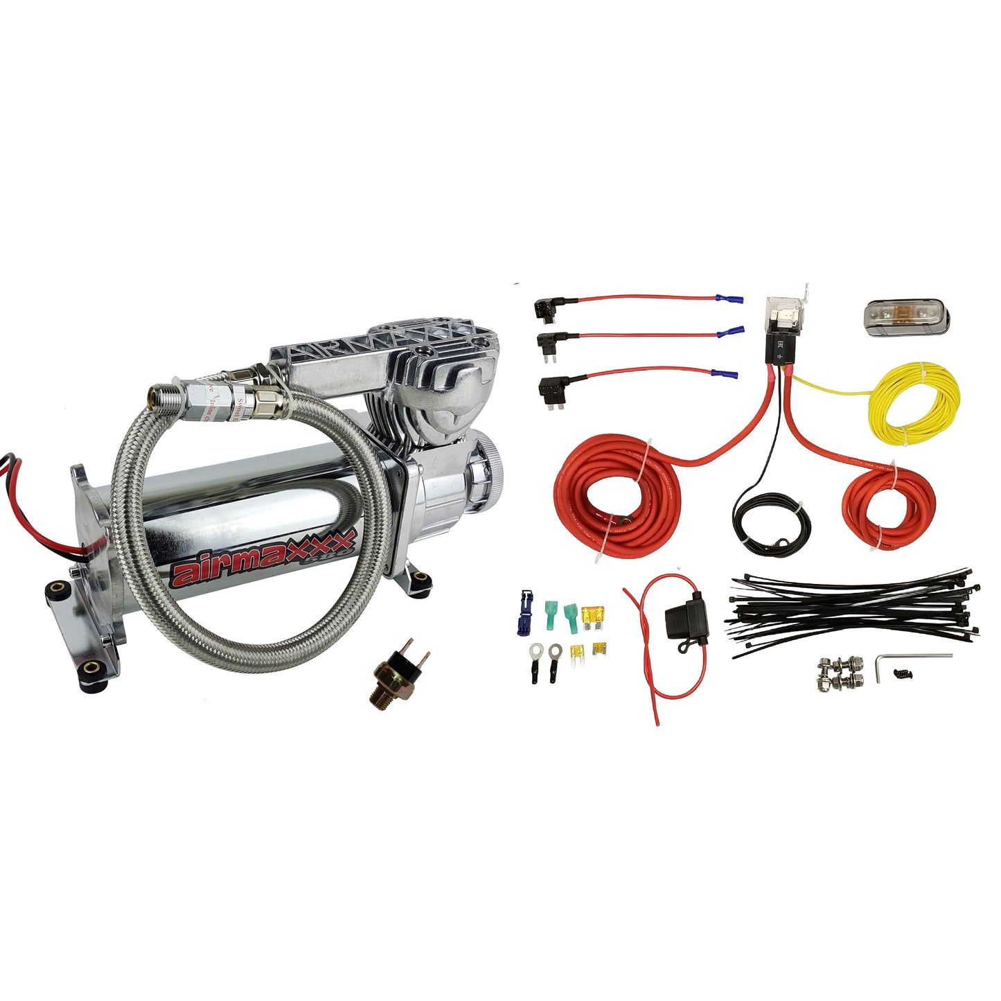 airmaxxx 580 Chrome Air Compressor 200 PSI for Air Ride Suspension