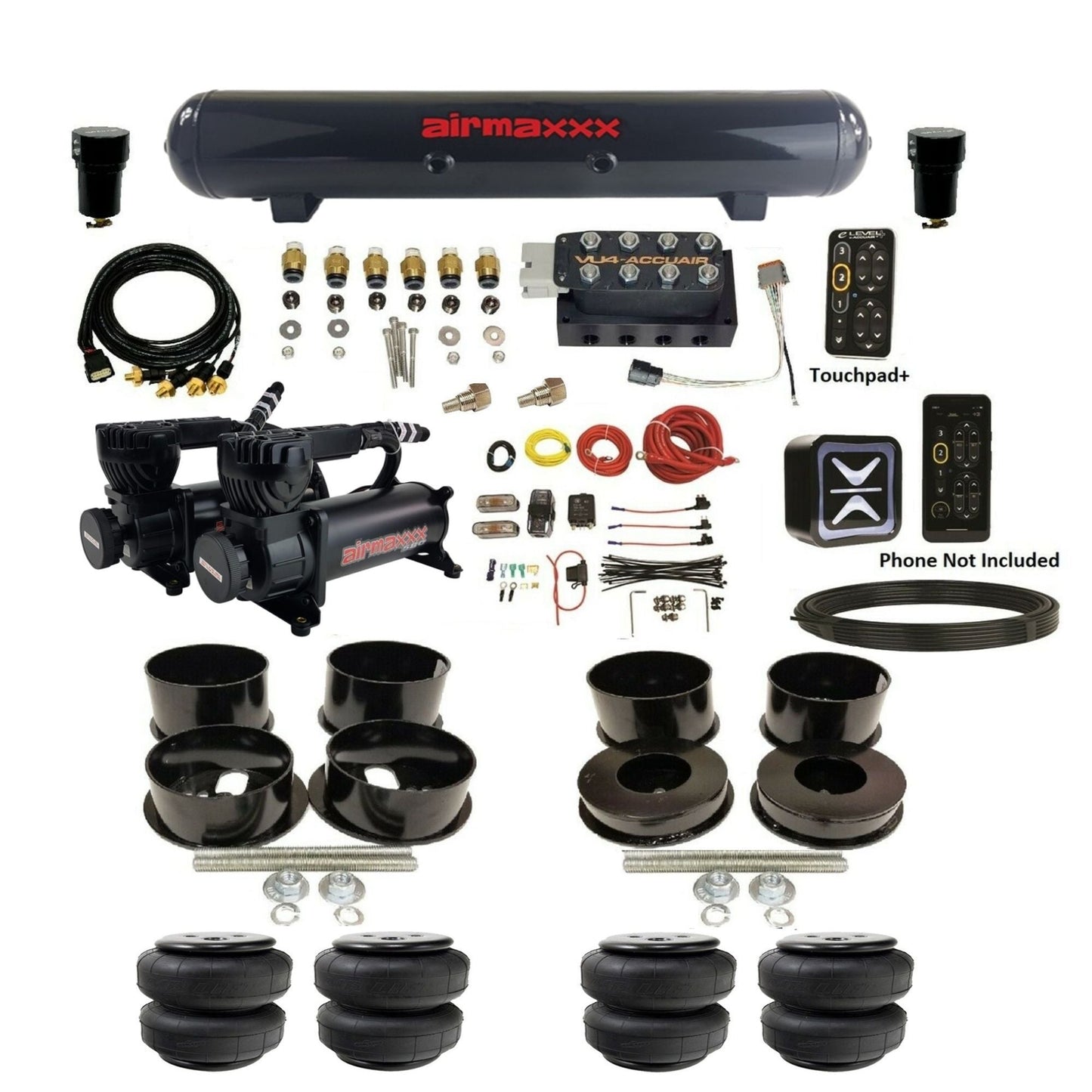 airmaxxx 580 compressors air lift bags and mounts on GM B-Body frame KBBDY-580B2-57S-VU4EPT-WK-HFD25