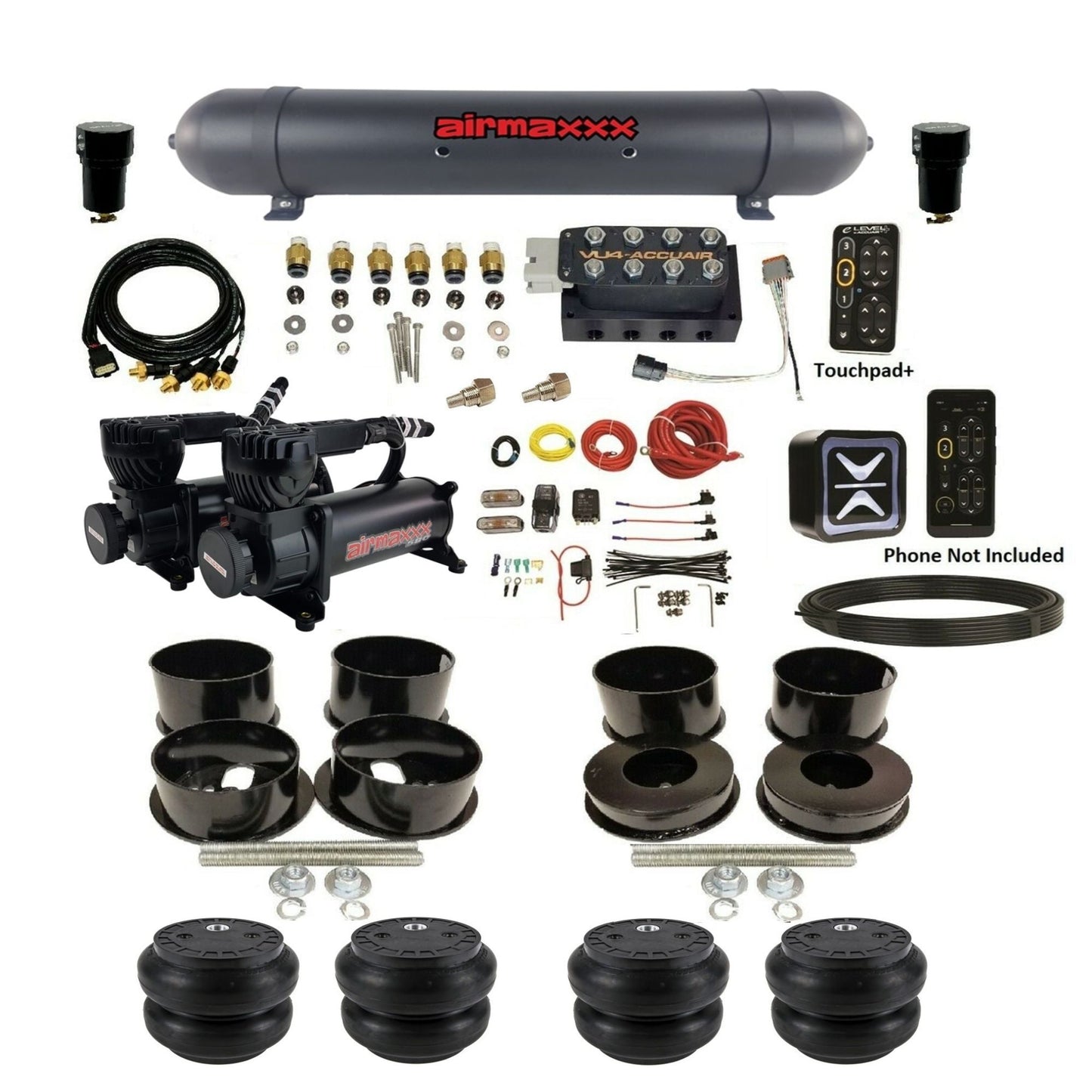 airmaxxx 580 compressors aluminum tank slam bags and mounts on GM B-Body KBBDY-580B2-57ABK-VU4EPT-WK-HFSS7