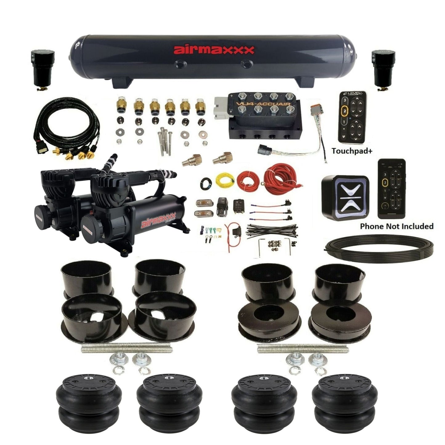 airmaxxx 580 compressors slam bags and mounts on GM B-Body KBBDY-580B2-57S-VU4EPT-WK-HFSS7