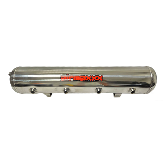 airmaxxx 5 gallon 9-port polished stainless steel air tank