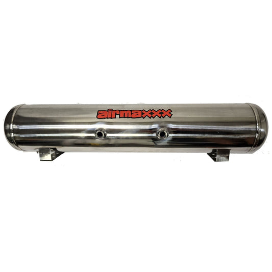 airmaxxx 5 gallon polished stainless steel 7-port air tank