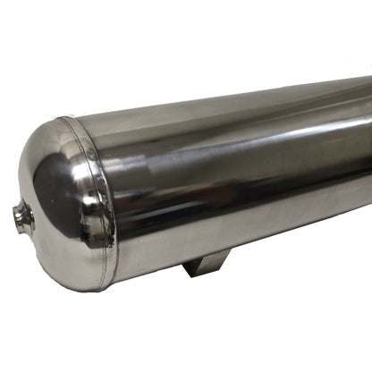 airmaxxx 5 gallon polished stainless steel air tank with brackets
