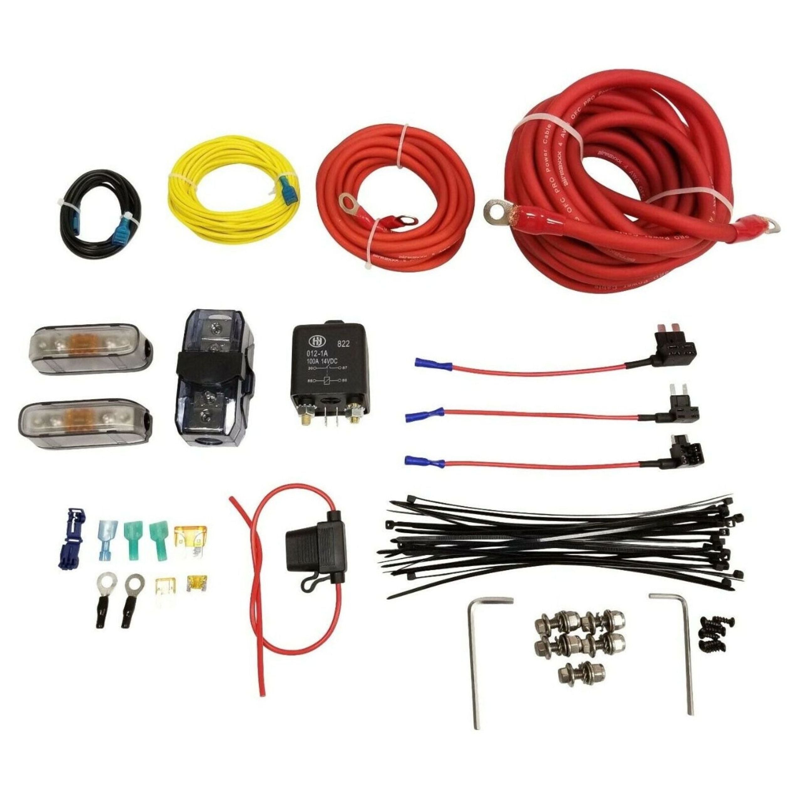 airmaxxx Premium Air Compressor Wire Kit - Single & Dual 4-Gauge OFC ...