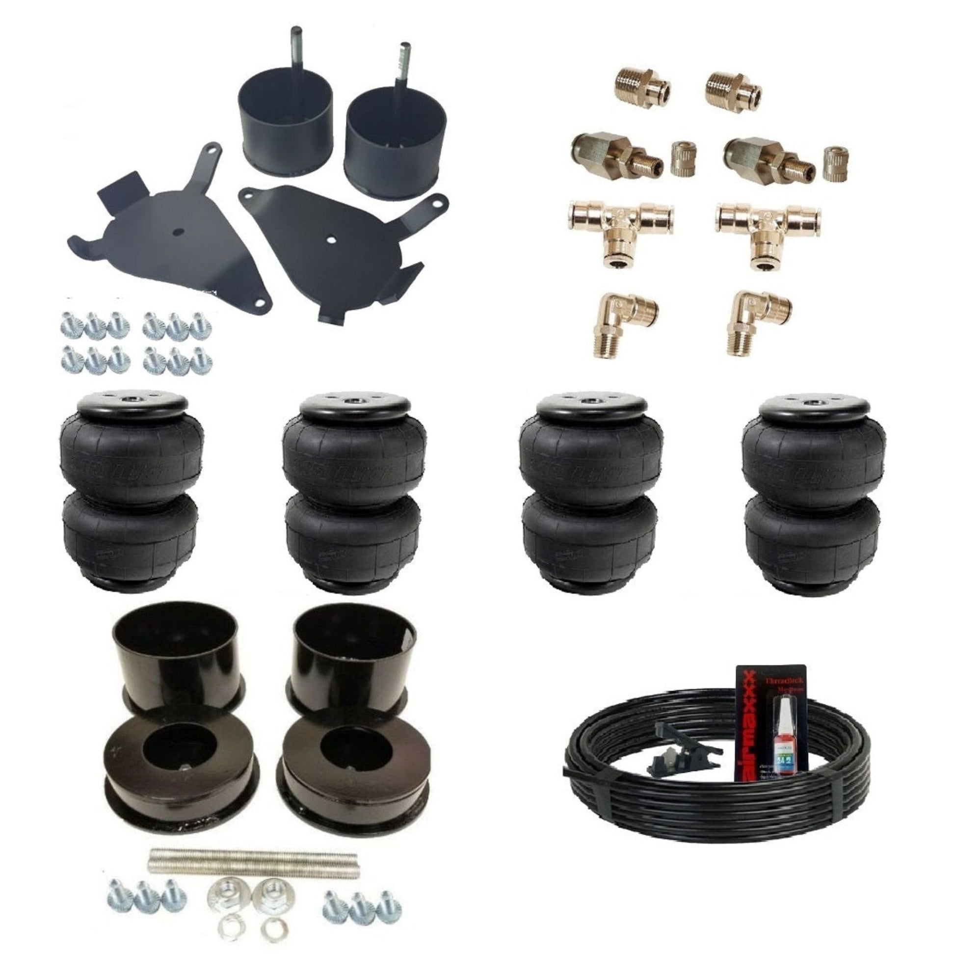 airmaxxx G-Body 1982-88 front and rear Air Lift air bag bracket inflation kit