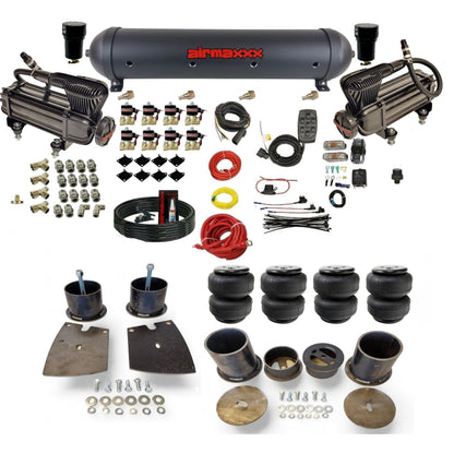 airmaxxx X-series air compressors black aluminum air tank Air Lift air bags & brackets fits 1961-64 Buick KBUI61-XB2-838-59ABK-7BK-WK-HFD25