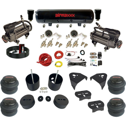 airmaxxx X-series compressor steel tank manual 2600 air bags & brackets kit for 99-06 silverado sierra 1500 KGM99-XB2-59S-4TOG2GA2B-WK-HF