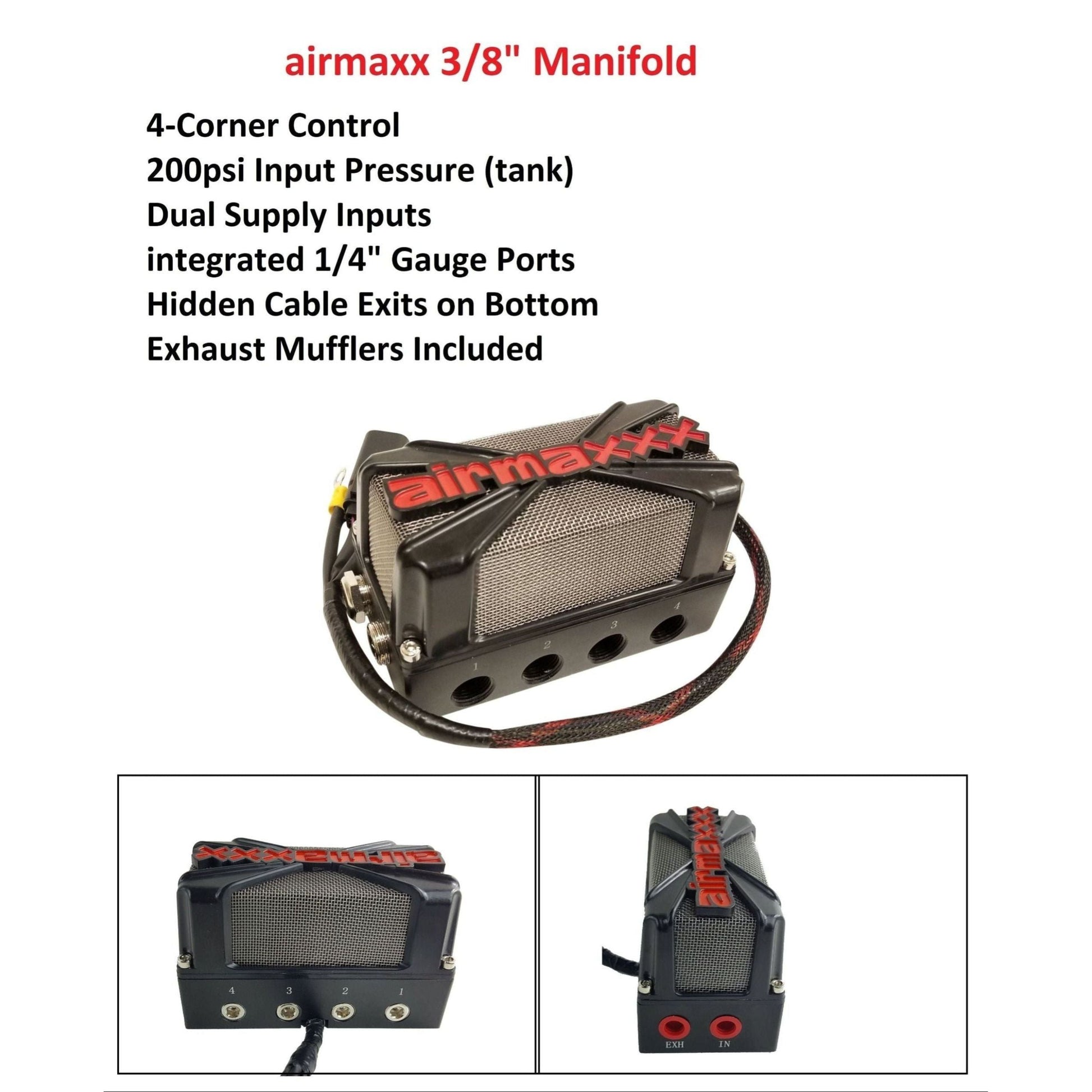 airmaxxx X4 3/8 valve air manifold