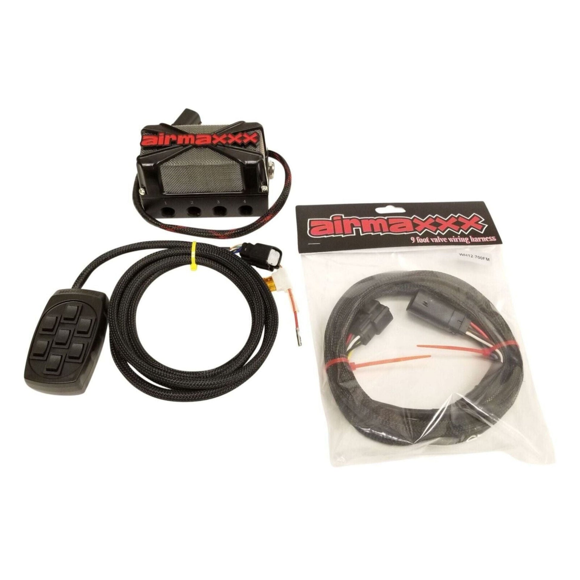 airmaxxx X4 air manifold 7 switch control box X7 & wire extension air ride suspension parts