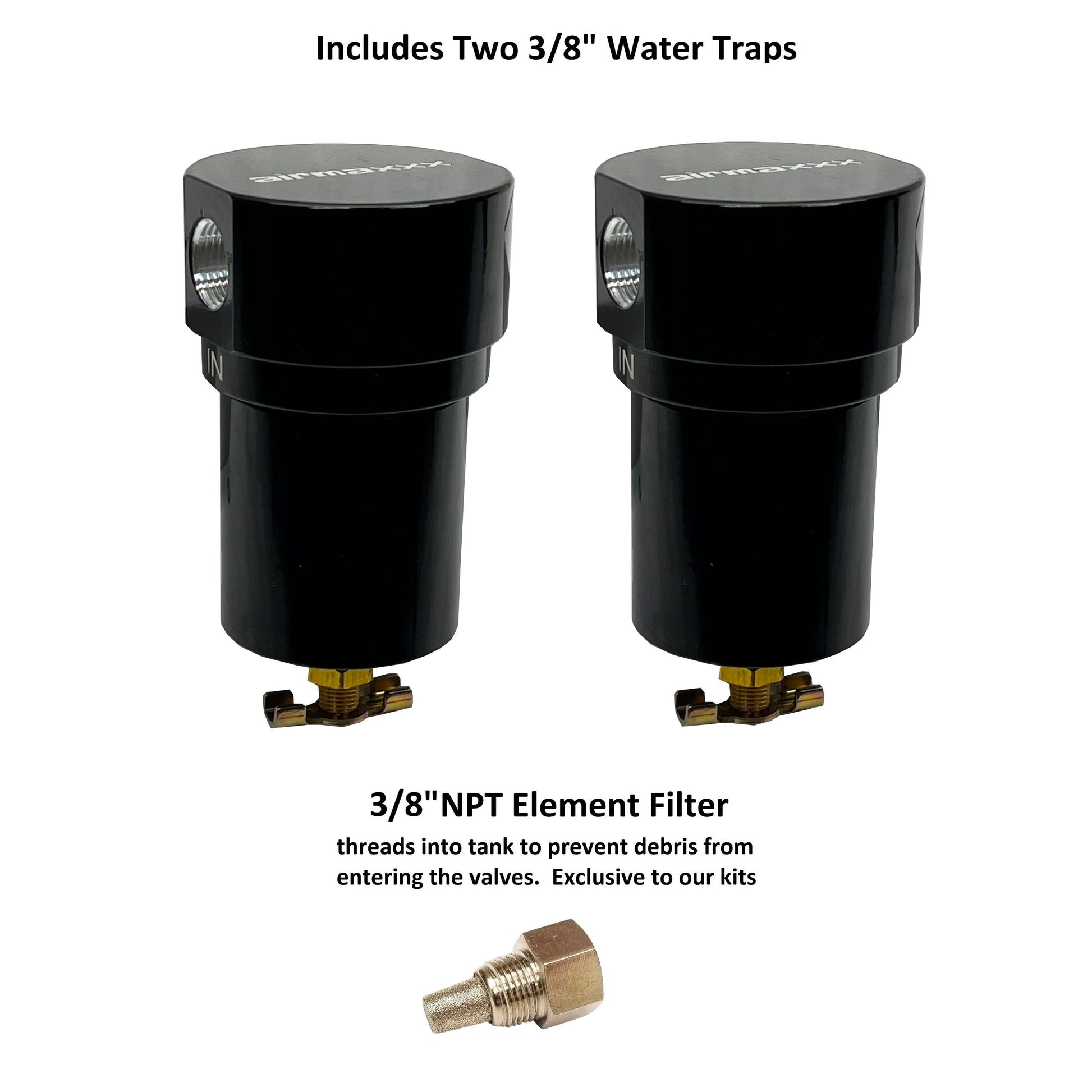 airmaxxx air tank water trap & filter fitting