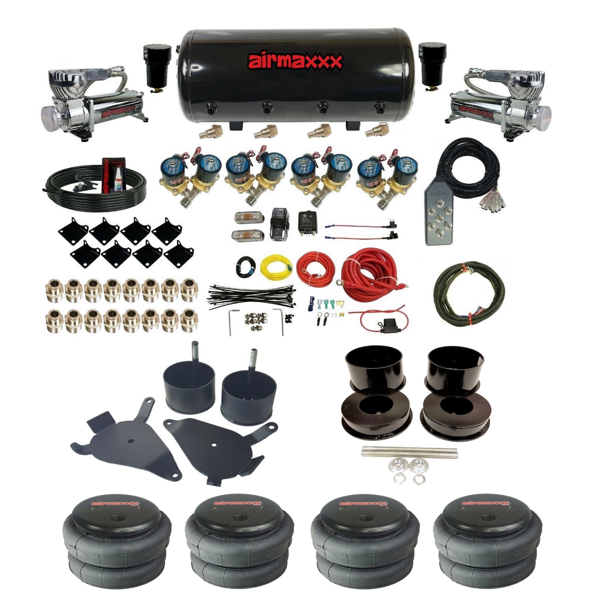 airmaxxx airmaxxx Complete 1/2 inch air ride suspension kit for GM G-Body