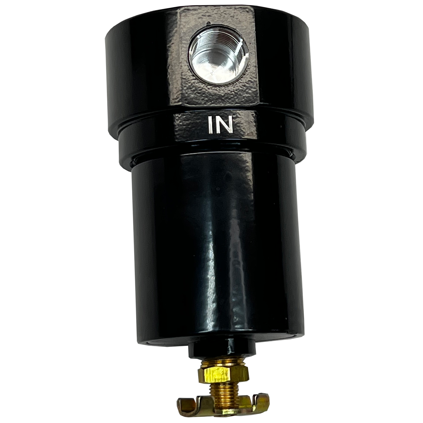 airmaxxx black aluminum 3/8 npt air tank water trap filter with drain In