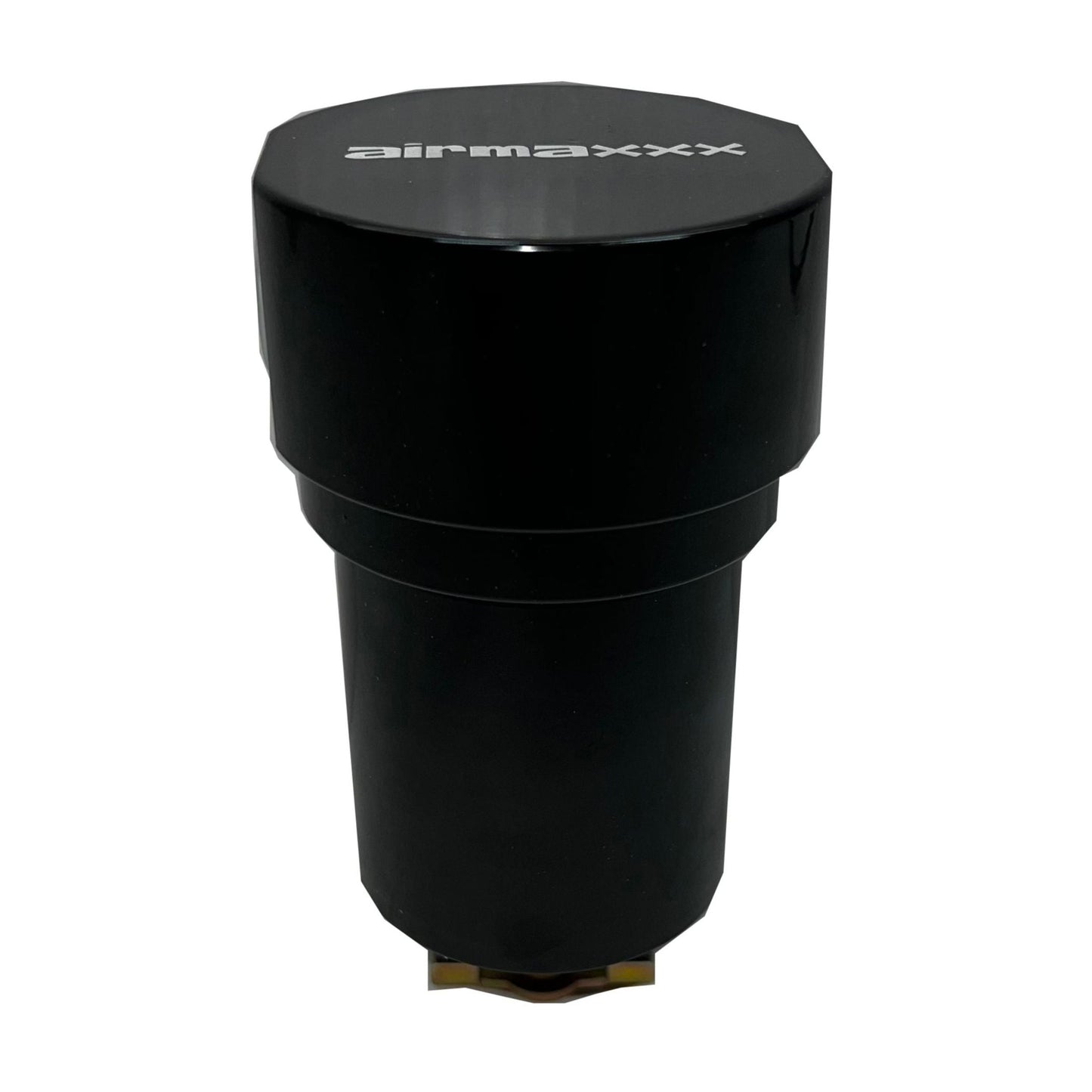 airmaxxx black aluminum 3/8 npt air tank water trap filter with drain top