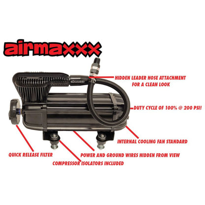 airmaxxx black x series compressor for custom air ride systems