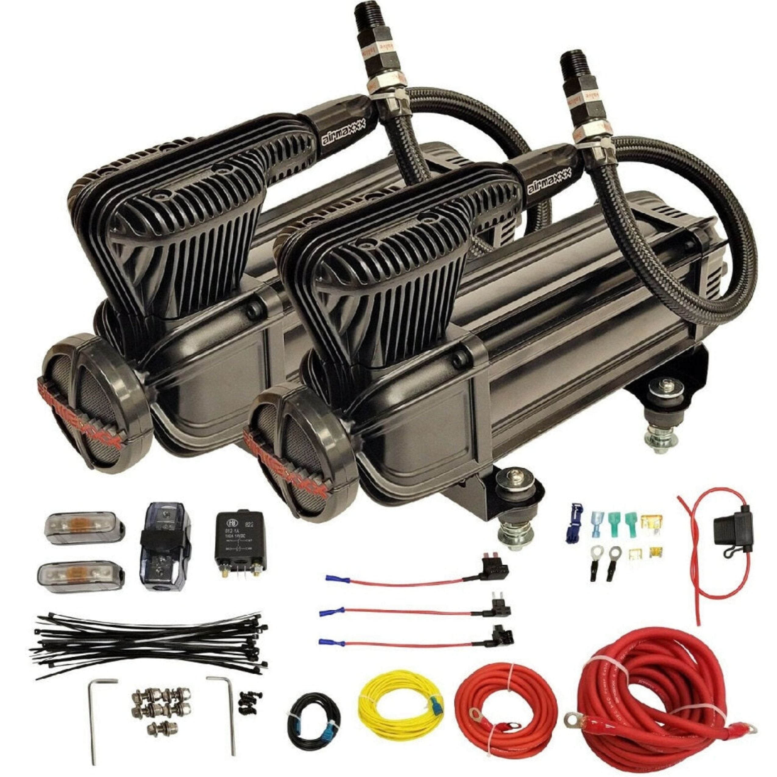 airmaxxx Black X-Series Dual Air Compressor Pack 200 PSI Max