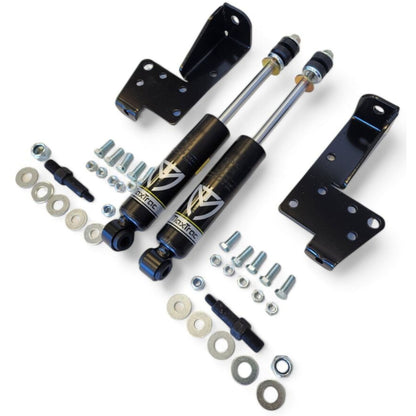 airmaxxx bolt on front shock relocator kit with maxtrac shocks for 1958–1964 chevy impala air ride