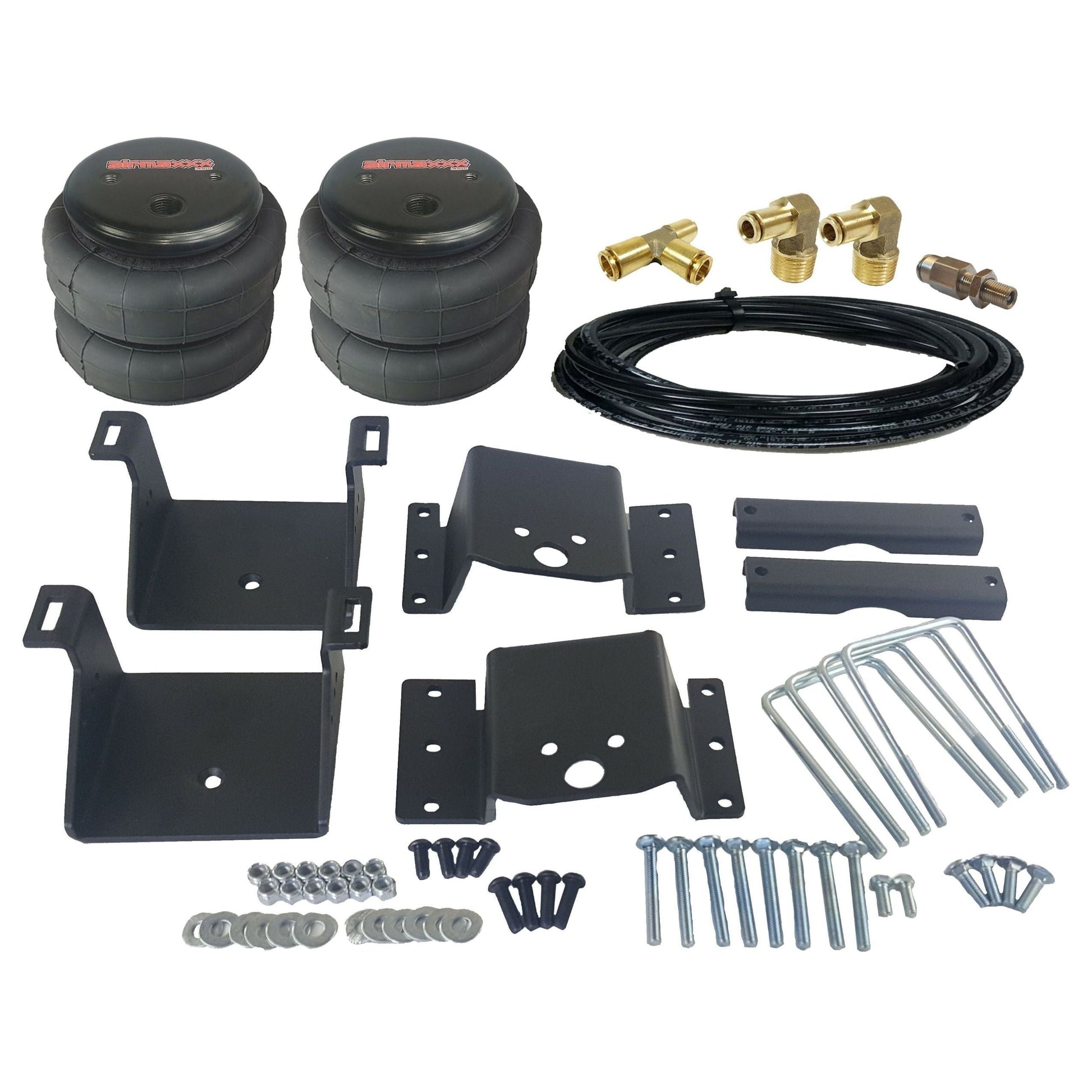 airmaxxx bolt on load level tow rear air bag kit fits 2018 2019 chevy gmc 2500 3500 8 lug truck