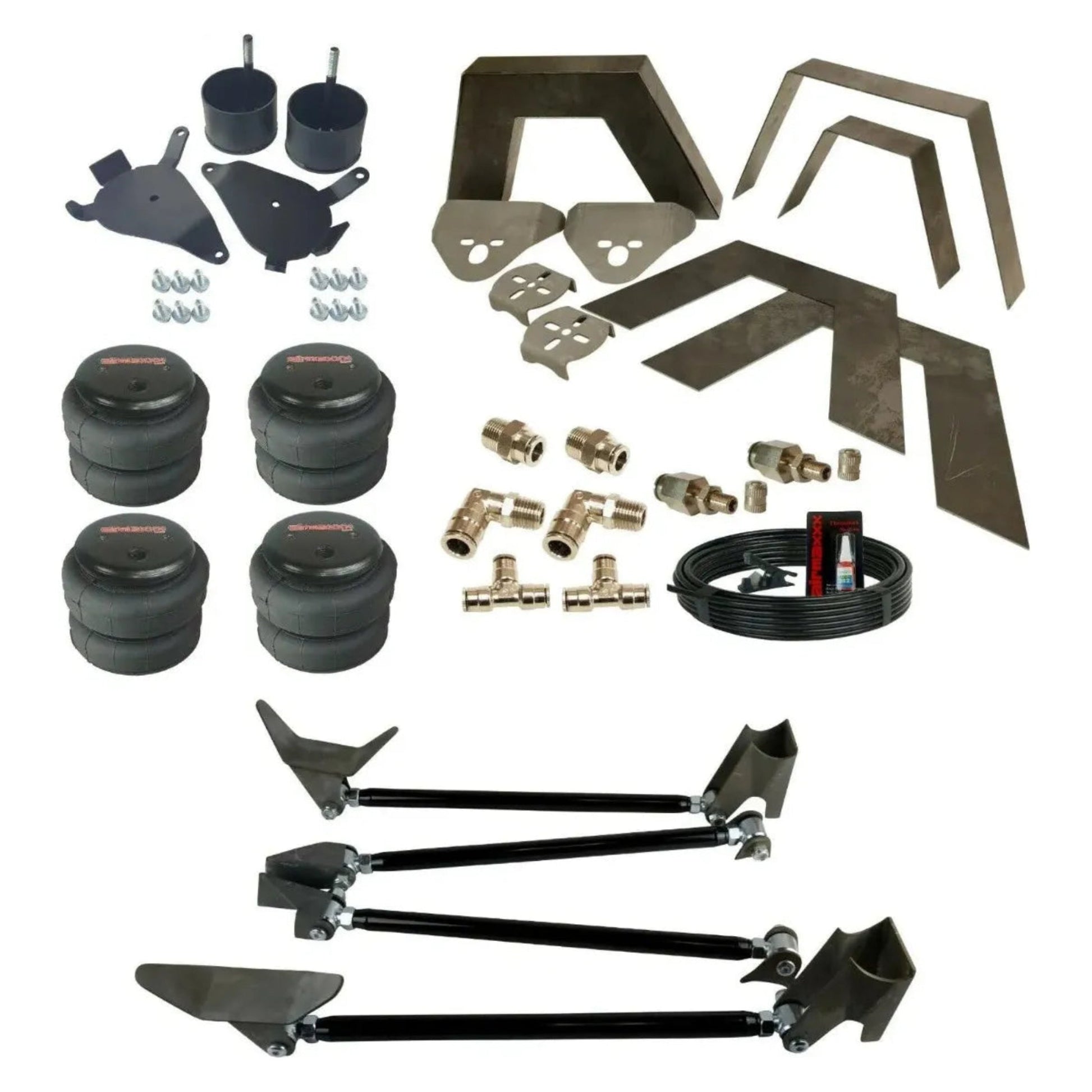 chevy s10 2wd bagged suspension kit with 4 link and notch