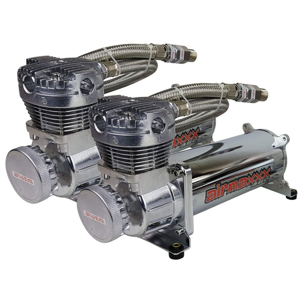 airmaxxx 480 Chrome Dual Air Compressor Pack – airslamit