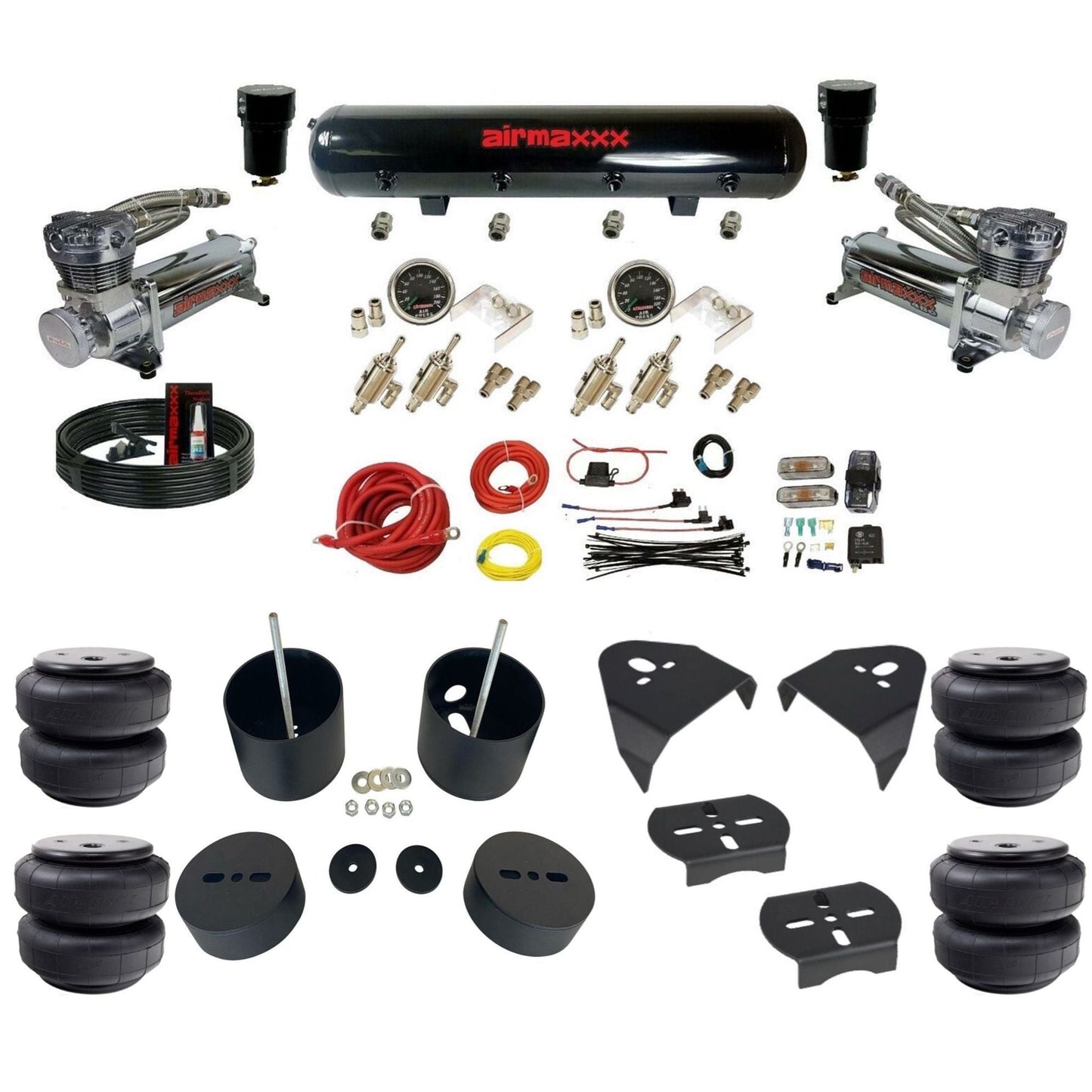 airmaxxx chrome 480 compressor steel tank manual Air Lift air bags & brackets kit for 99-06 silverado sierra 1500 KGM99-480C2-59S-4TOG2GA2B-WK-HFD26