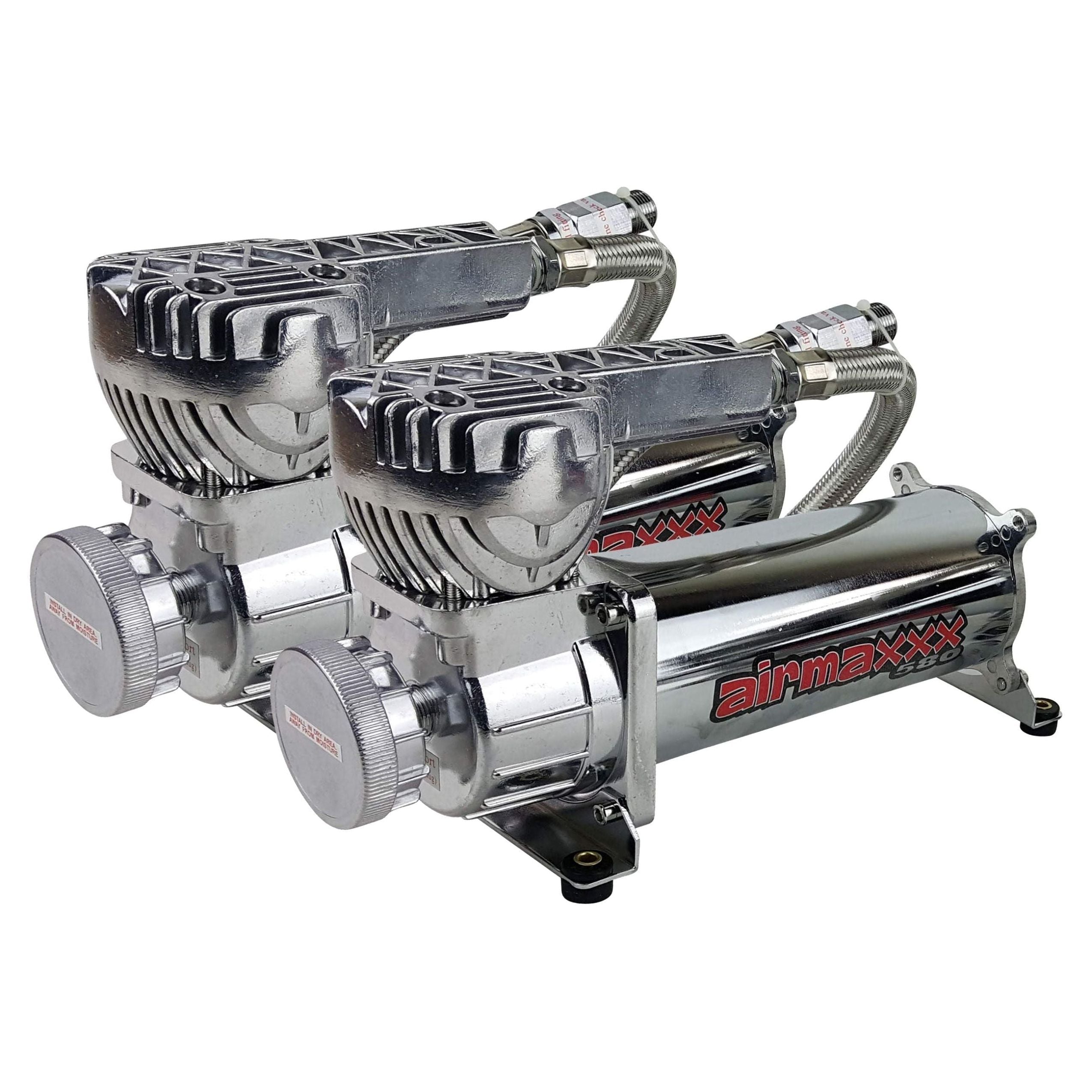 airmaxxx 580 Chrome Dual Air Compressor Pack 200 PSI Max – airslamit