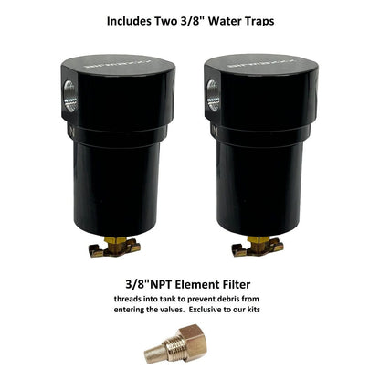 airmaxxx dual air tank water traps and npt element filter