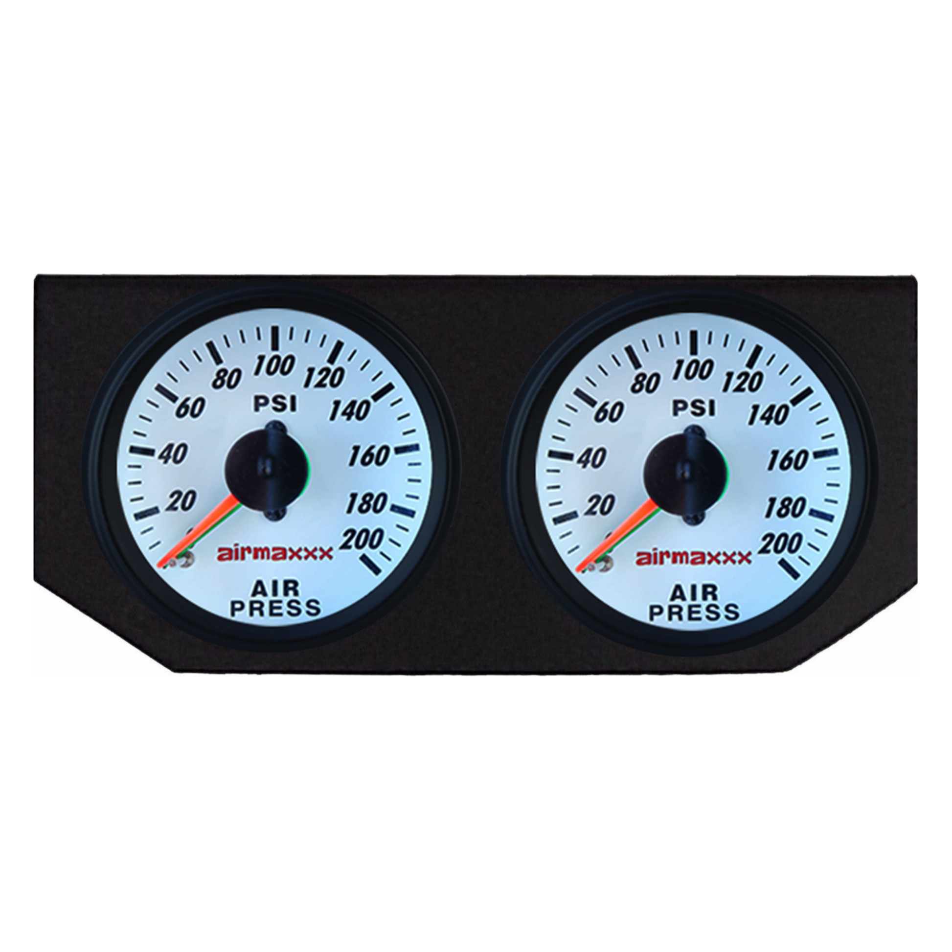 airmaxxx dual needle air gauges with mount