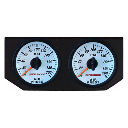 airmaxxx dual needle air gauges with mount