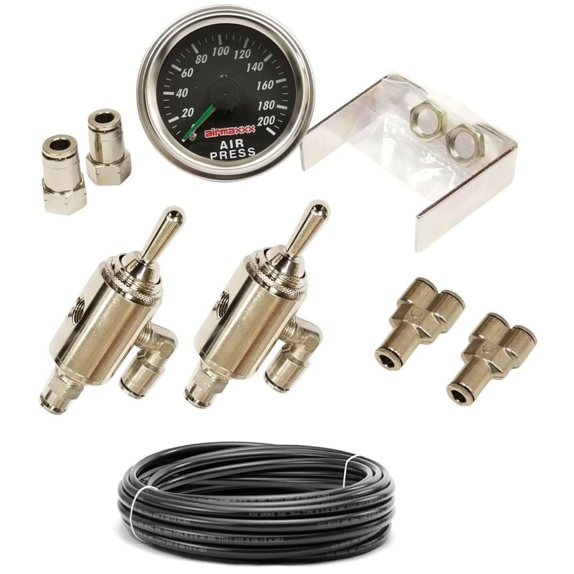 airmaxxx dual needle gauges and dloe valves for airmaxxx suspension system