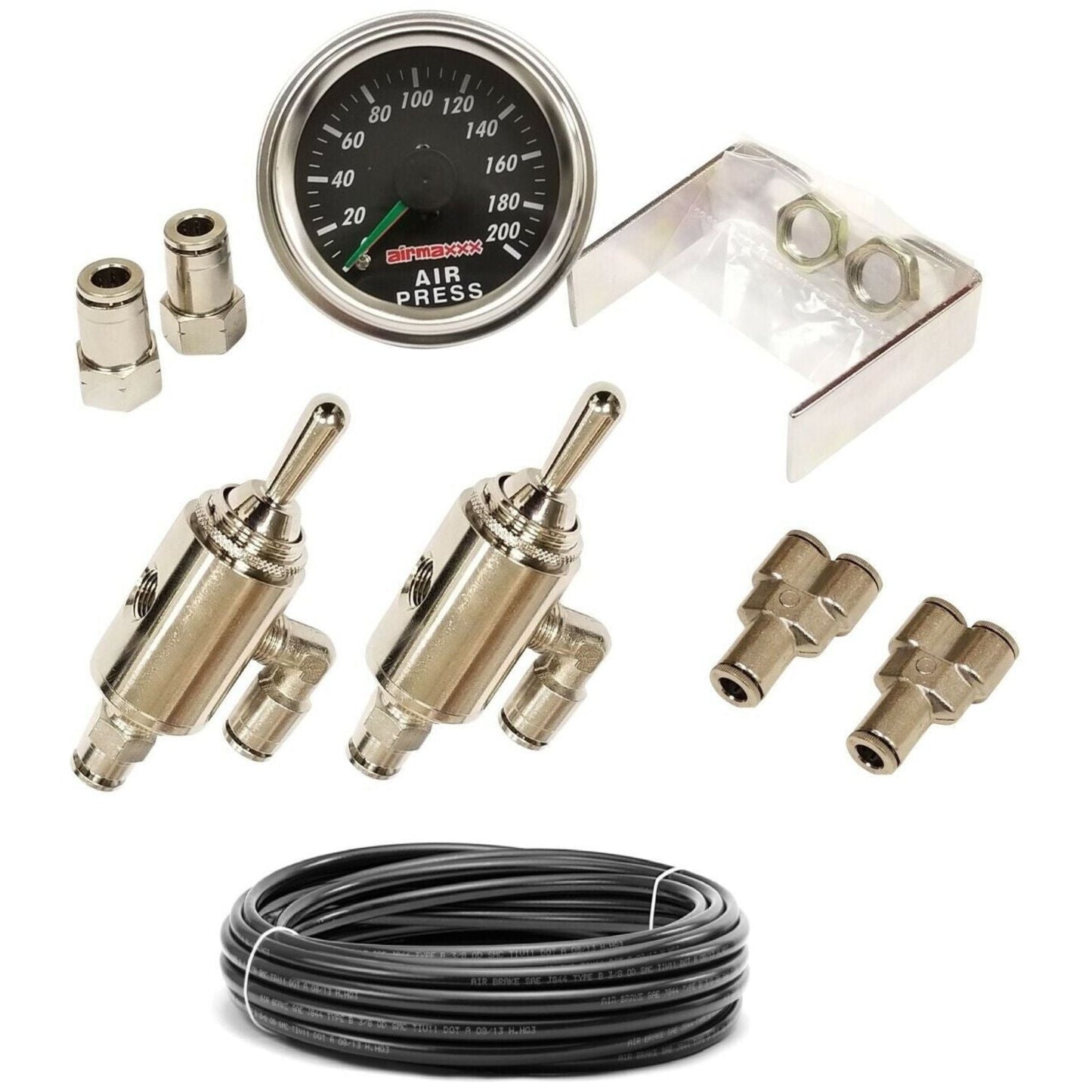 airmaxxx dual toggle switch and dual needle air gauge