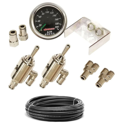 airmaxxx dual toggle switches dual needle gauge air ride suspension parts