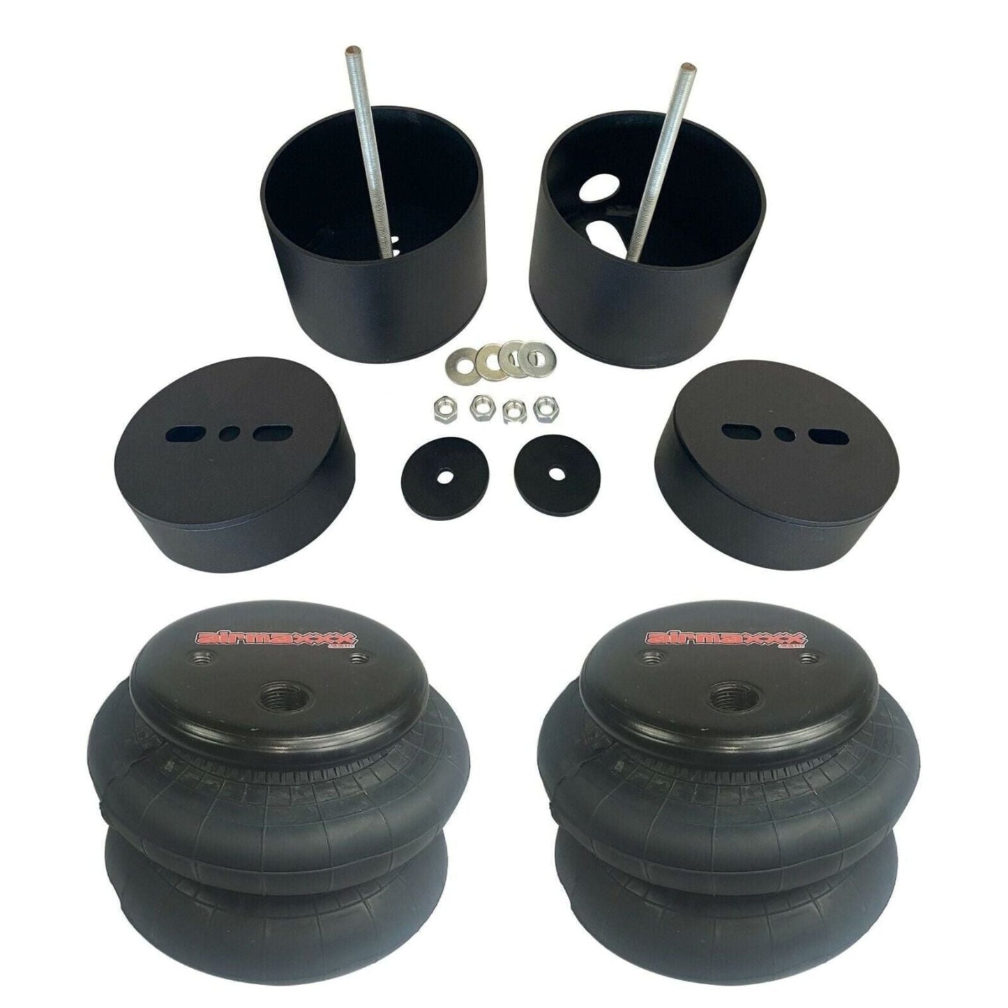airmaxxx front 2600 air bags with bolt-on and weld-on mounts air bag brackets
