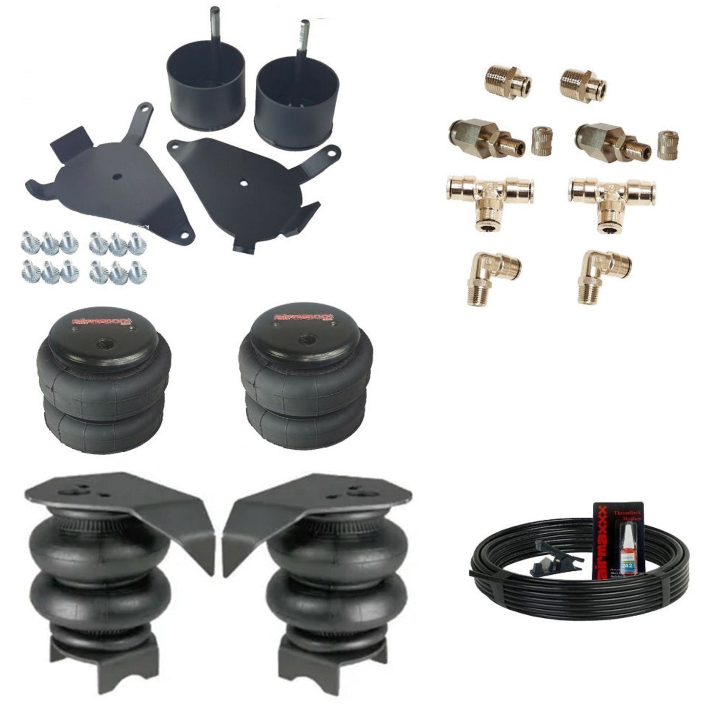 airmaxxx front and rear air bags & bracket kit with inflation for 1982-05 Chevy S10