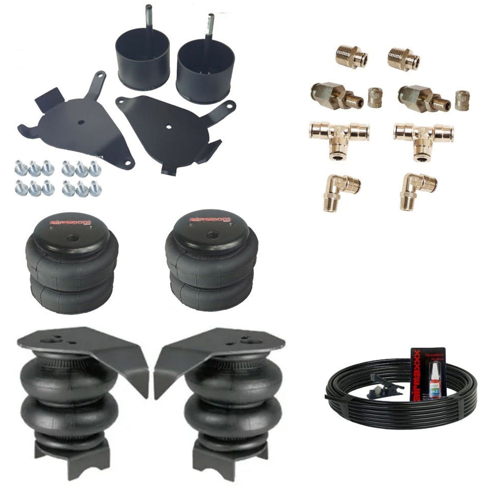 airmaxxx front and rear air bags & bracket kit with inflation for 1982-05 Chevy S10