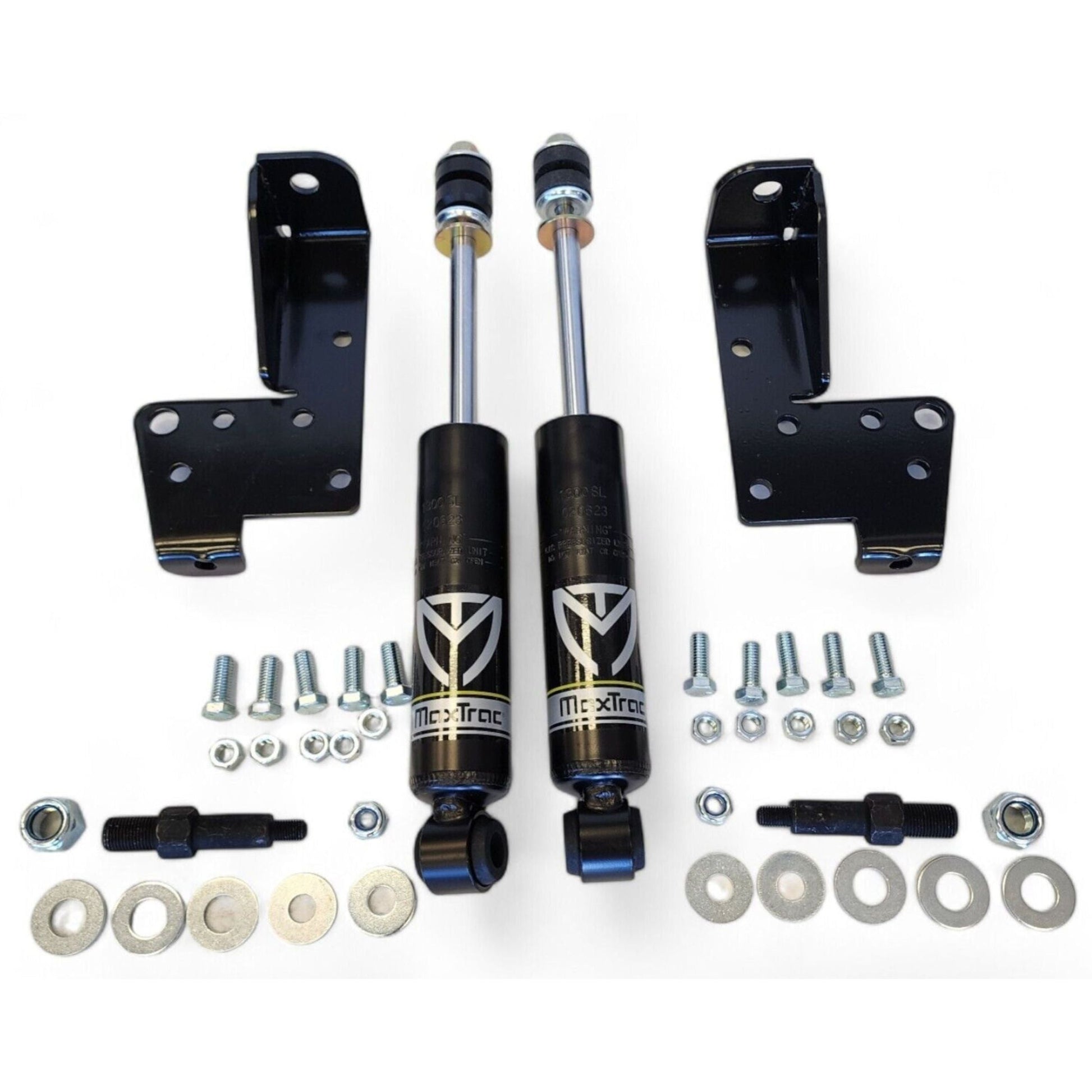 airmaxxx front shock relocator kit with maxtrac shocks for 1958–1964 chevy impala air ride
