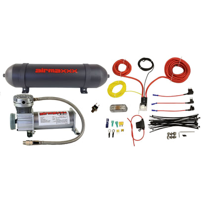airmaxxx pewter 400 air compressor with aluminum 3 gallon tank and wiring kit