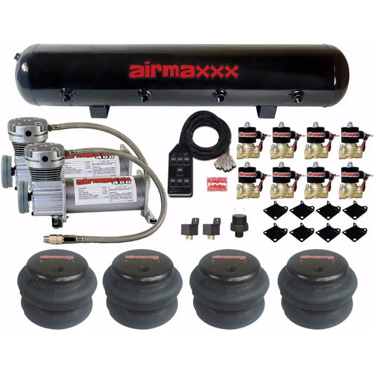 airmaxxx pewter compressor 2600 air bag brass valve avs switch kit