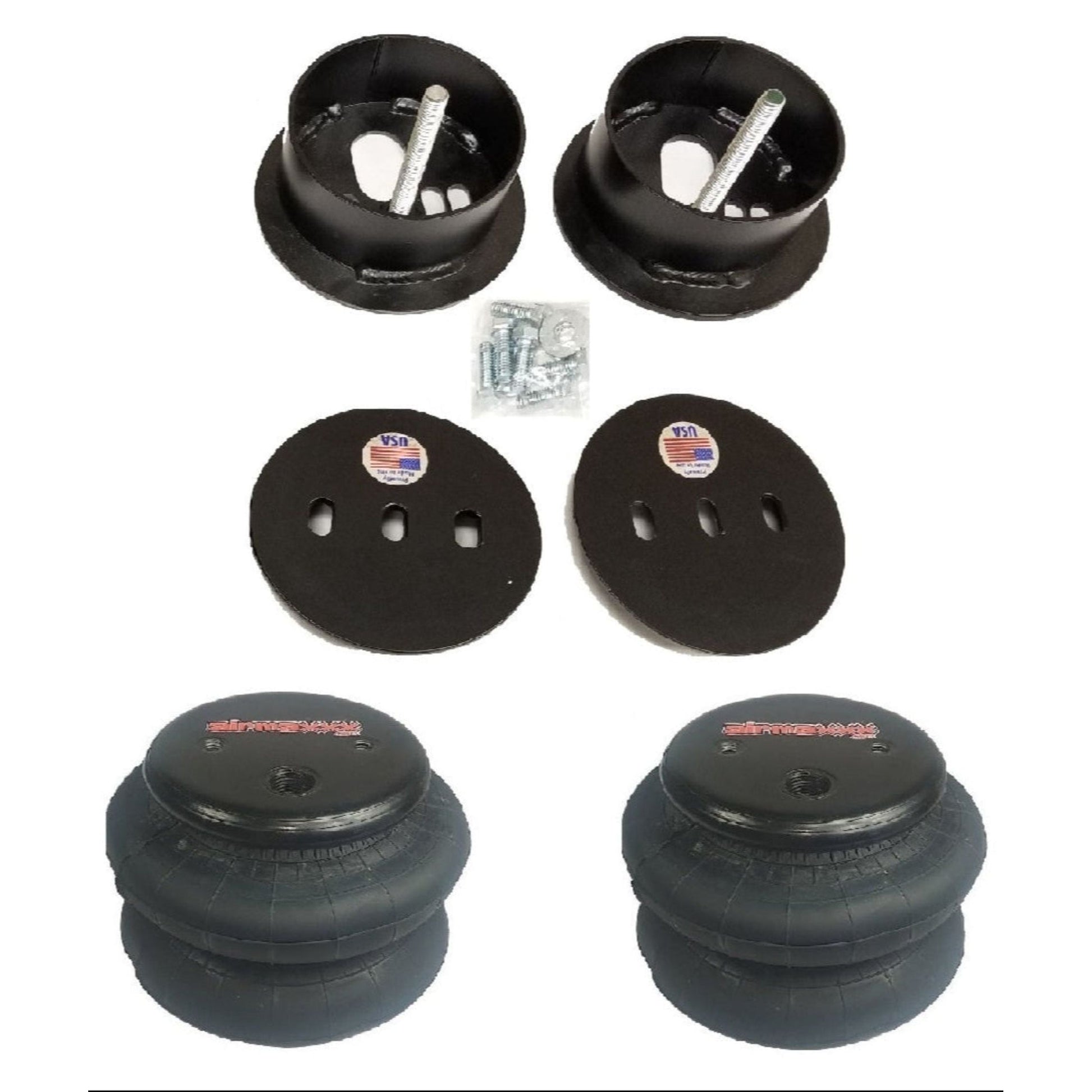 airmaxxx rear 2600 air bags & mounting brackets for 1963 cadillac