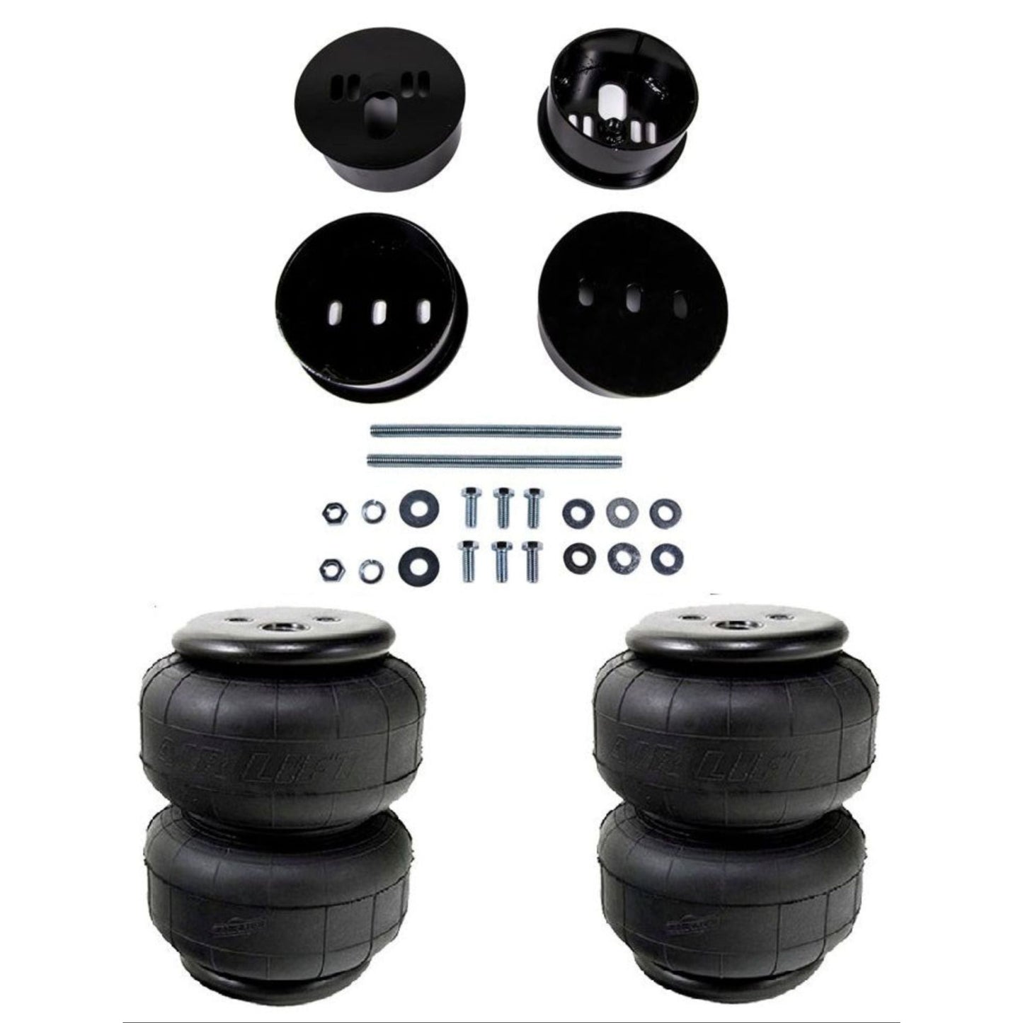 airmaxxx rear bolt on air bag mounting brackets & Air Lift bags fits 1958-60 Cadillac DeVille CAD-58-60-RD2500