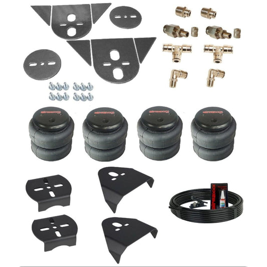 airmaxxx universal torsion bar mini truck 2500 air bag bracket kit weld-on