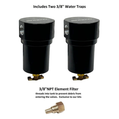 airmaxxx water traps and npt element filter for airmaxxx air tank