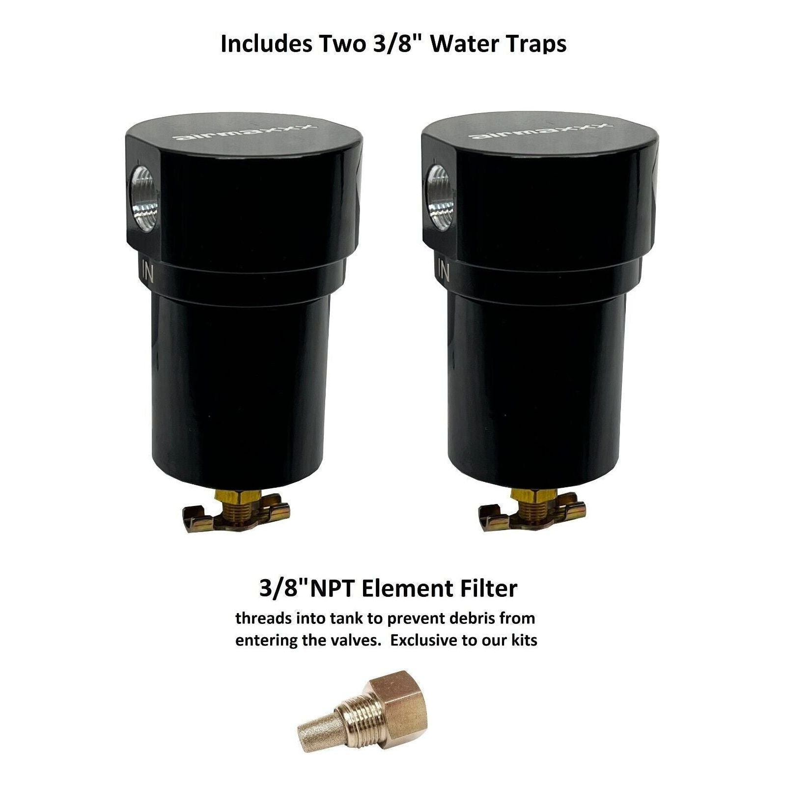 airmaxxx water traps and npt element filters by airmaxxx air tanks