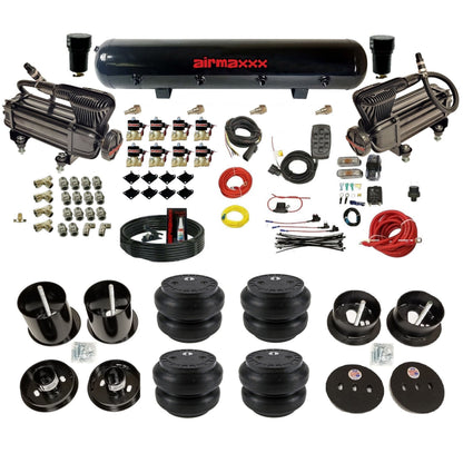 airmaxxx x-series air compressors Slam bags and steel tank for air suspension kit Fits 1963-64 cadillac KCAD63-XB2-838-59S-7BK-WK-HFSS7