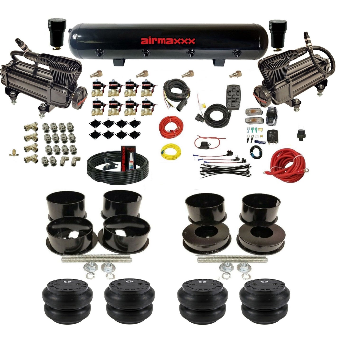 airmaxxx x-series air compressors steel air tank Slam bags brackets installation KBBDY-XB2-838-59S-7BK-WK-HFSS7