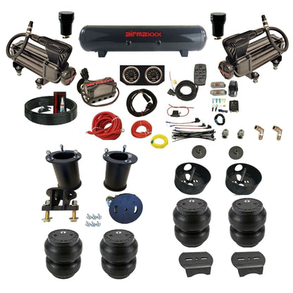 airmaxxx x-series air compressors steel air tank Slam bags & brackets w/X4 kit KSUV07-XB2-57S-X4X7-WK-HFSS7