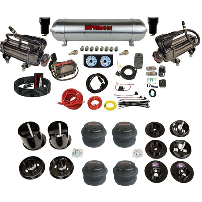 airmaxxx x-series compressor aluminum tank 2600 bags and brackets KCAD65-XB2-57ARW-X4X7-WK-HF