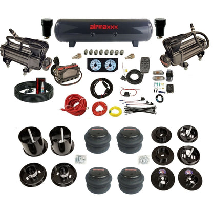 airmaxxx x-series compressor steel tank 2600 bags and brackets KCAD65-XB2-57S-X4X7-WK-HF