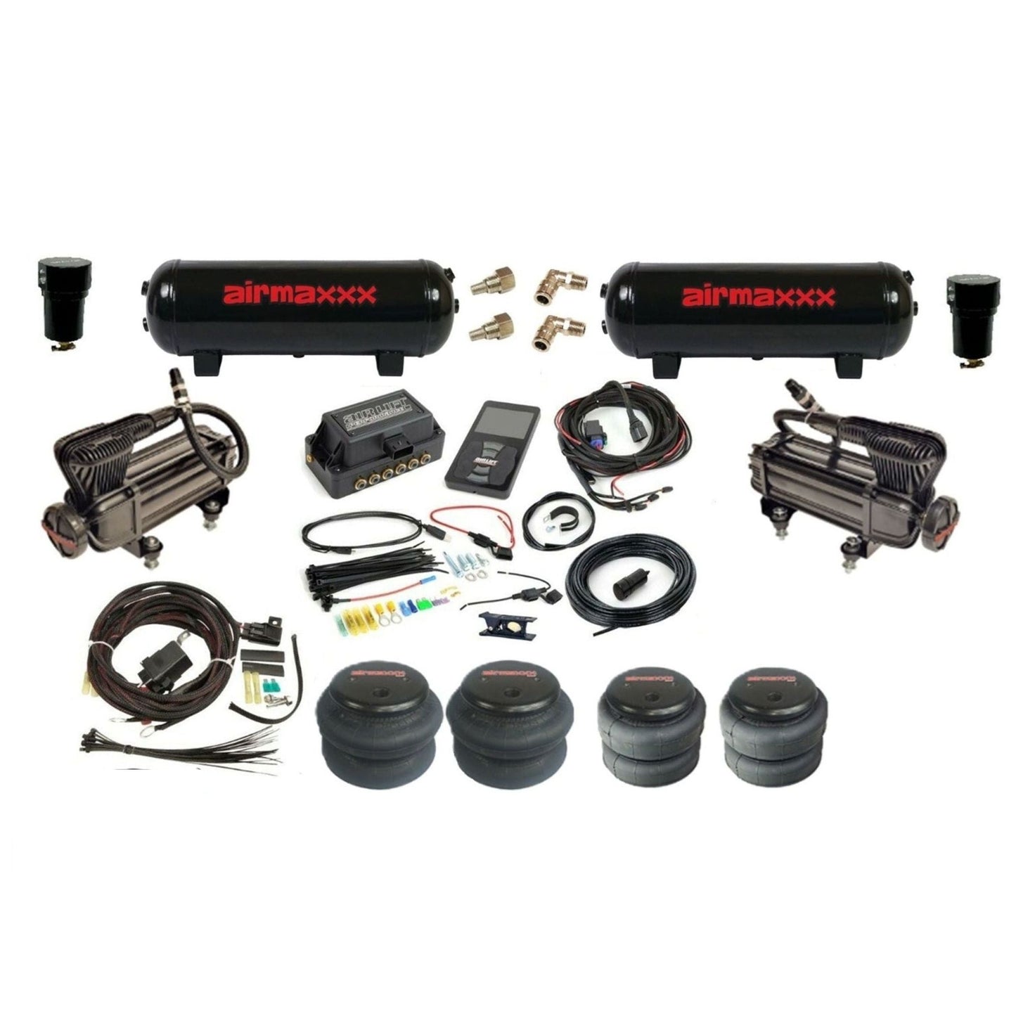 Air Ride Package Air Lift 3P w/airmaxxx Dual 3-Gallon Steel Tanks