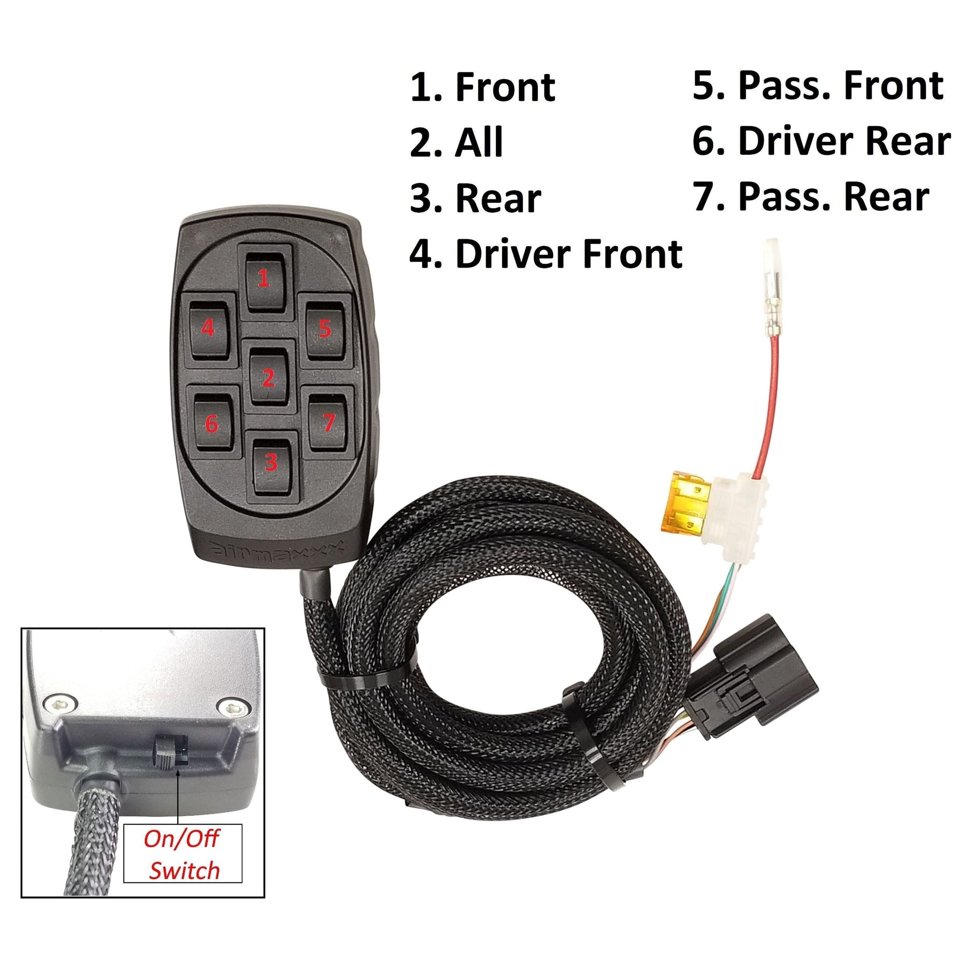 airmaxxx x7 7 switch box control hand held