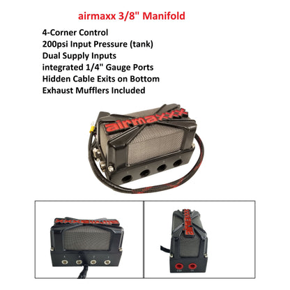 airmaxxx X4 Air Management Kit with Dual 3 Gallon Tanks
